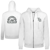 Tampa Bay Rays Levelwear Podium Banner Arch Full-Zip Hoodie - White Hoodies