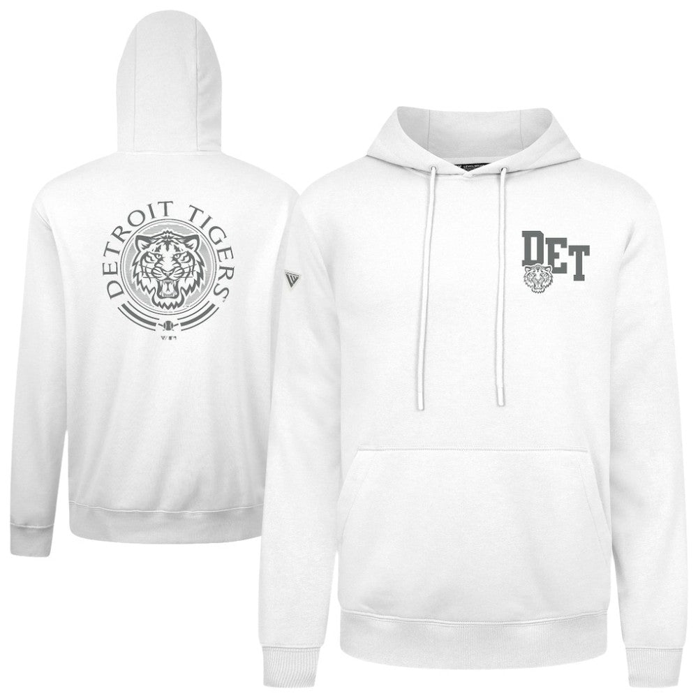 Detroit Tigers Levelwear Podium Grain Hoodie - White Hoodies