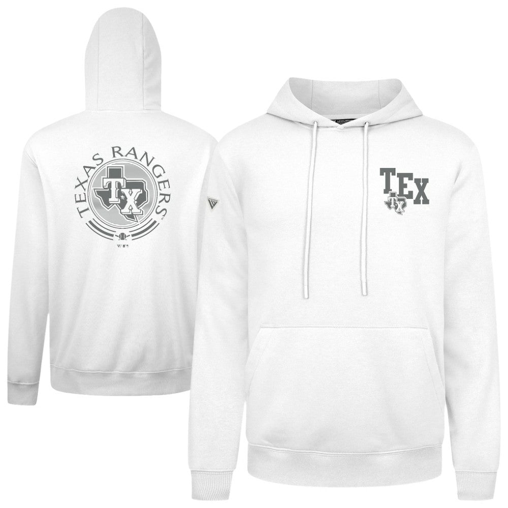 Texas Rangers Levelwear Podium Grain Hoodie - White Hoodies