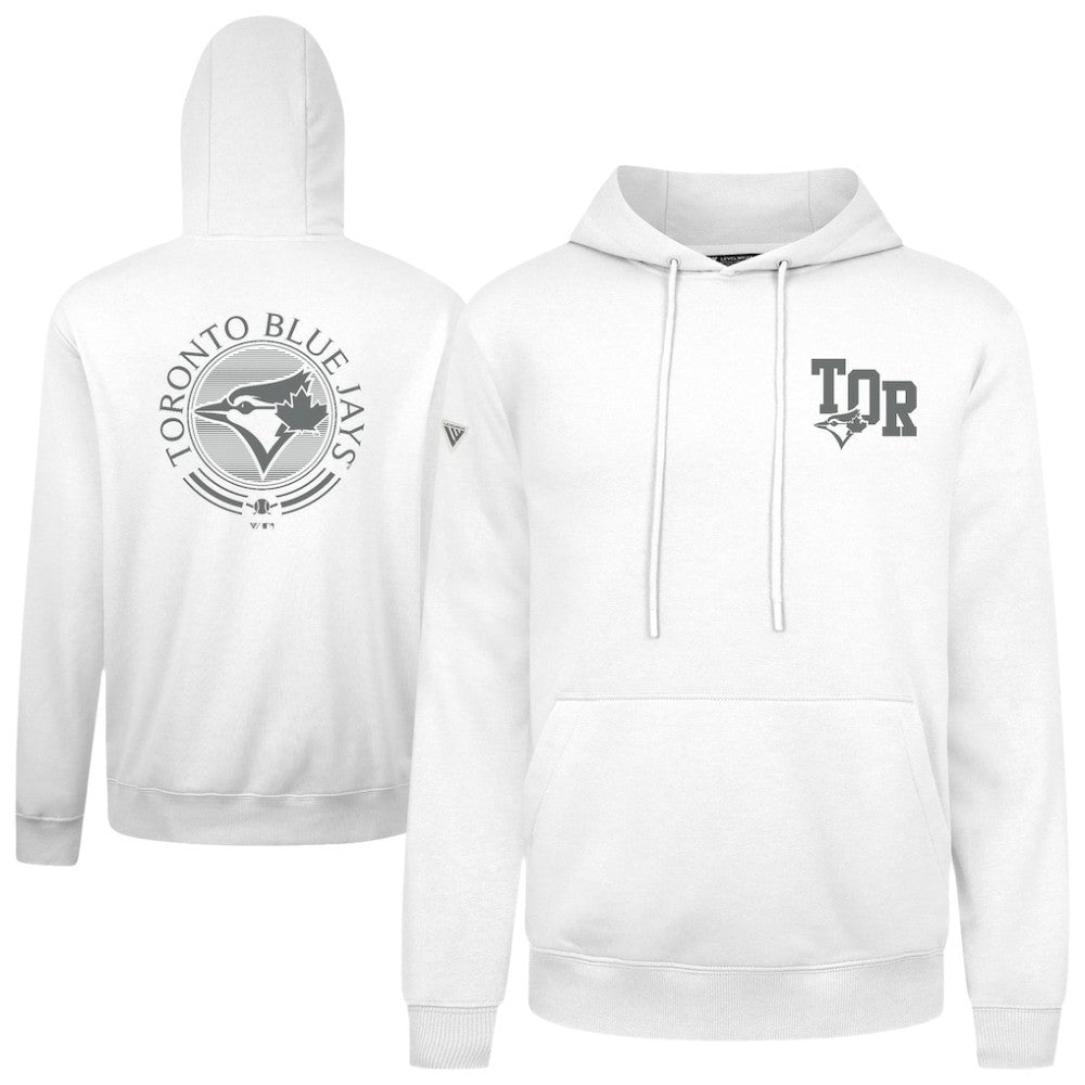 Toronto Blue Jays Levelwear Podium Grain Hoodie - White Hoodies