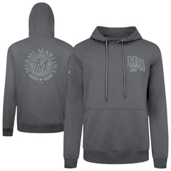 Miami Marlins Levelwear Podium Grain Hoodie - Gray Hoodies