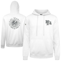 Miami Marlins Levelwear Podium Grain Hoodie - White Hoodies
