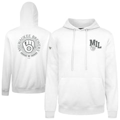 Milwaukee Brewers Levelwear Podium Grain Hoodie - White Hoodies
