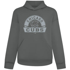 Chicago Cubs Levelwear Luxe Signature Banner Arch Tri-Blend Hoodie - Gray Hoodies
