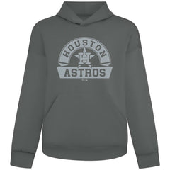 Houston Astros Levelwear Luxe Signature Banner Arch Tri-Blend Hoodie - Gray Hoodies