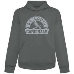 St. Louis Cardinals Levelwear Luxe Signature Banner Arch Tri-Blend Hoodie - Gray Hoodies