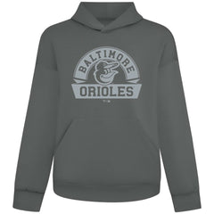 Baltimore Orioles Levelwear Luxe Signature Banner Arch Tri-Blend Hoodie - Gray Hoodies
