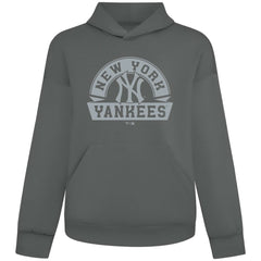 New York Yankees Levelwear Luxe Signature Banner Arch Tri-Blend Hoodie - Gray Hoodies