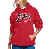 NHL Detroit Red Wings Starter Women's Fireworks Fleece Hoodie - Red