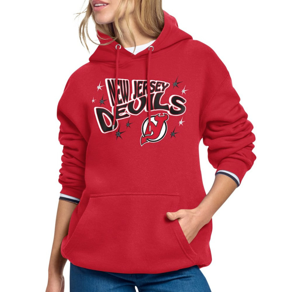 NHL New Jersey Devils Starter Women's Fireworks Fleece Hoodie - Red