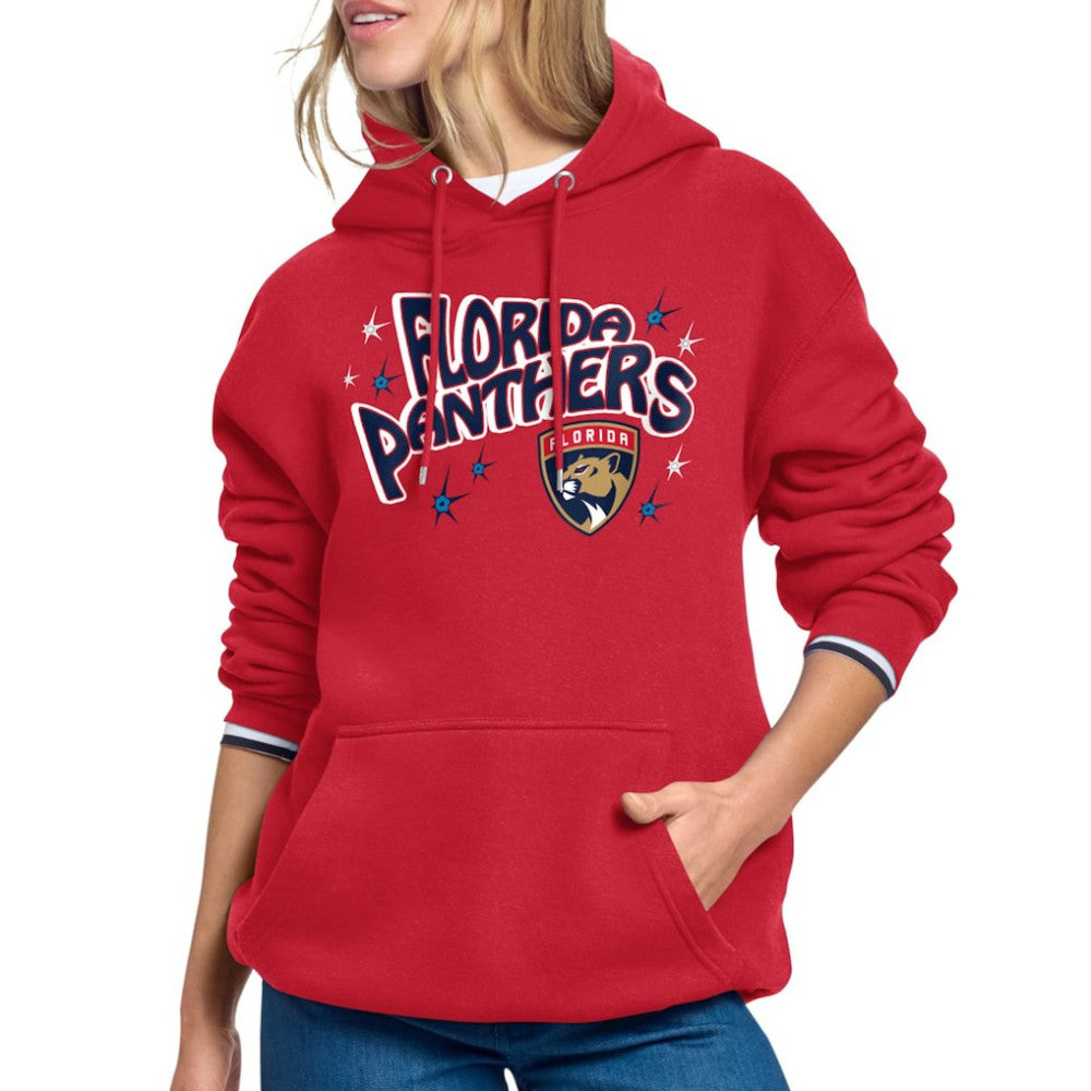 NHL Florida Panthers Starter Women's Fireworks Fleece Hoodie - Red