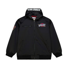 Cleveland Cavaliers Hardwood Classics Nights Walk the Tunnel Satin Bomber Full-Snap Hooded Jacket Black