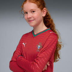 Portugal National Team Youth 2026 Home Replica Long Sleeve Jersey Red