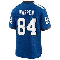 NFL Tyler Warren Indianapolis Colts Alternate 2 Indiana Nights Game Jersey - Heather Royal