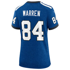 NFL Tyler Warren Indianapolis Colts Women's Alternate 2 Indiana Nights Game Jersey - Heather Royal
