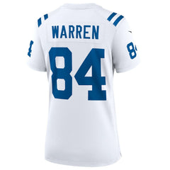 NFL Tyler Warren Indianapolis Colts Women's Game Jersey - White