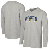 Denver Nuggets Concepts Sport Hawthorn Thermal Knit Long Sleeve Henley T-Shirt Gray