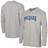 Dallas Mavericks Concepts Sport Hawthorn Thermal Knit Long Sleeve Henley T-Shirt Gray