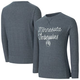 Minnesota Timberwolves Concepts Sport Women's Rigor Long Sleeve Jersey T-Shirt Navy