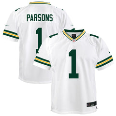 NFL Micah Parsons Green Bay Packers Youth White Game Jersey - White