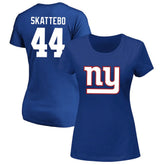 Cam Skattebo New York Giants Women's Plus Size Name & Number Scoop Neck T-Shirt Royal
