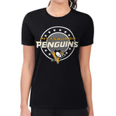 NHL Pittsburgh Penguins G-III 4Her by Carl Banks Women's Super-Slim Lightweight Pinstripe Circle Graphic T-Shirt - Black
