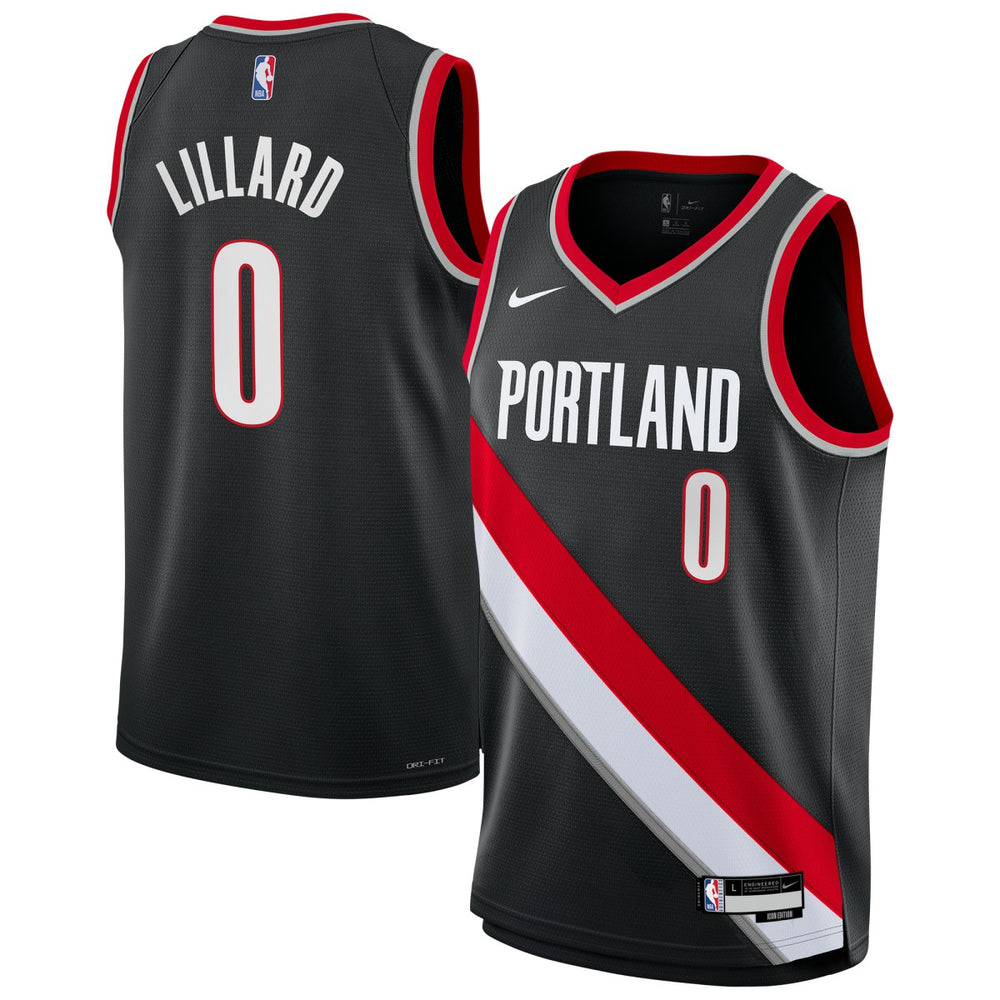 NBA Damian Lillard Portland Trail Blazers Youth Swingman Jersey - Icon Edition - Black