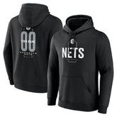 Brooklyn Nets Center Court Name & Number Custom Hoodie Black