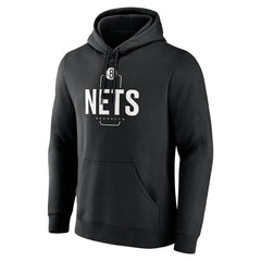 Brooklyn Nets Center Court Name & Number Custom Hoodie Black