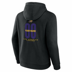 Los Angeles Lakers Center Court Name & Number Custom Hoodie Black