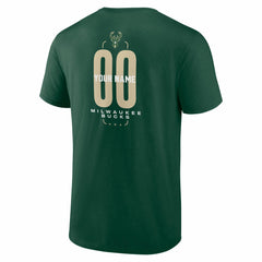 Milwaukee Bucks Center Court Name & Number Custom T-Shirt Hunter Green