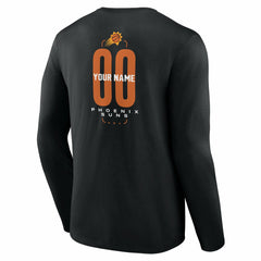 Phoenix Suns Center Court Name & Number Custom Long Sleeve T-Shirt Black