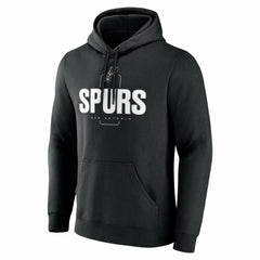 San Antonio Spurs Center Court Name & Number Custom Hoodie Black