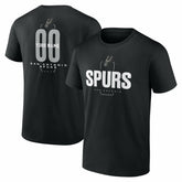San Antonio Spurs Center Court Name & Number Custom T-Shirt Black