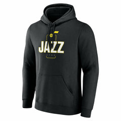 Utah Jazz Center Court Name & Number Custom Hoodie Black