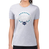 Charlotte Hornets G-III 4Her by Carl Banks Women's Super-Slim Lightweight Pinstripe Circle Graphic T-Shirt Gray