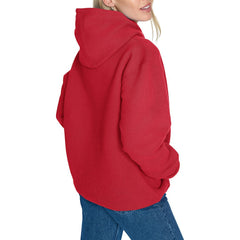 Detroit Pistons Starter Women's Arch Stripe Fleece Hoodie Red