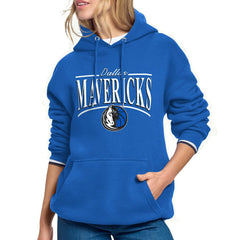 Dallas Mavericks Starter Women's Arch Stripe Fleece Hoodie Blue