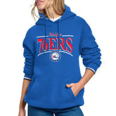 Philadelphia 76ers Starter Women's Arch Stripe Fleece Hoodie Royal