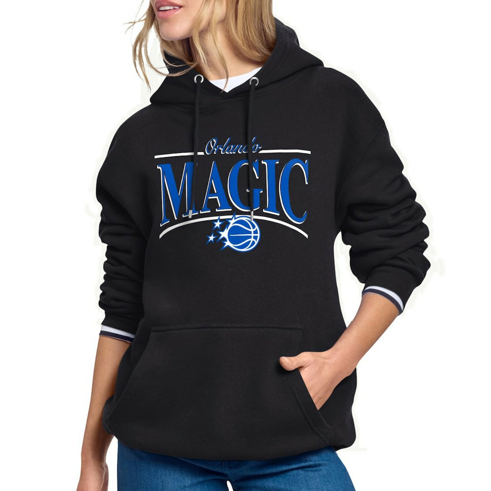 Orlando Magic Starter Women's Arch Stripe Fleece Hoodie Black