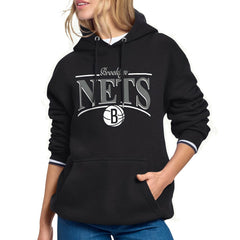 Brooklyn Nets Starter Women's Arch Stripe Fleece Hoodie Black