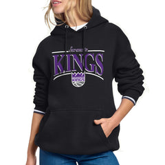 Sacramento Kings Starter Women's Arch Stripe Fleece Hoodie Black