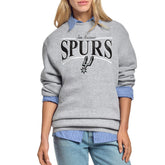 San Antonio Spurs Starter Women's Arch Stripe Fleece Crewneck Sweatshirt Gray