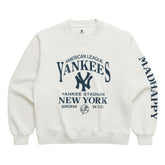 New York Yankees Madhappy Unisex High Rib Sweatshirt - Heather Gray Sweatshirts
