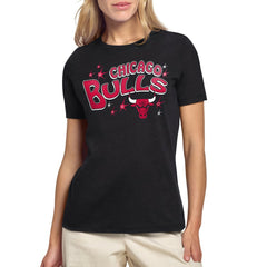 Chicago Bulls Starter Women's Fireworks T-Shirt Black