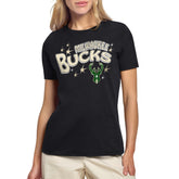 Milwaukee Bucks Starter Women's Fireworks T-Shirt Black