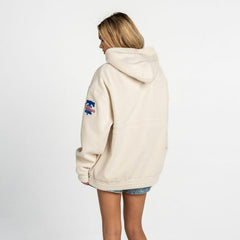 Philadelphia Phillies The Wild Collective Women's Oversized Cord Hoodie - Cream Hoodies