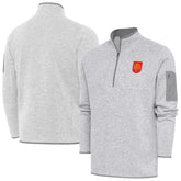 Spain National Team Antigua Elevate Quarter-Zip Pullover Heather Gray