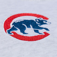 Chicago Cubs Mitchell & Ness Women's Script Cropped Boxy T-Shirt - Heather Gray T-shirts
