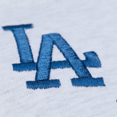 Los Angeles Dodgers Mitchell & Ness Women's Script Cropped Boxy T-Shirt - Heather Gray T-shirts
